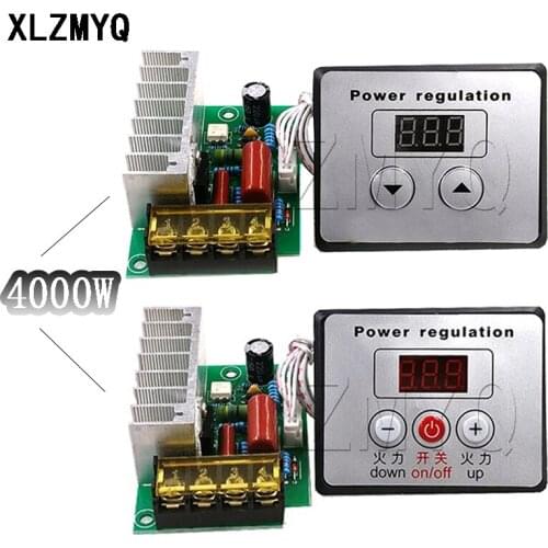 AC 220V 2000W SCR 4000W 220V Dimmer Voltage Regulator / Voltage Adjustment: 0-100% Temperature Controller + Digital Meters