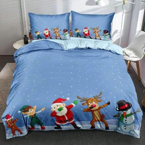 3D Christmas Duvet/Quilt Cover Sets Bedding Sets Linens Bed Bedding Bags Pillow Cases King Queen Full Double Size Bedclothes
