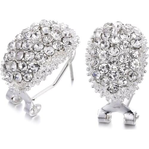 Sunshine Stud Earrings for Women Jewelry White a Pair/set Fashion Ear Clip European American Earrings