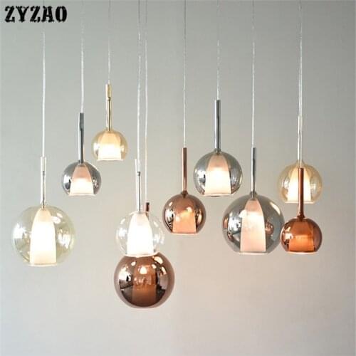 Nordic Modern Glass Led Pendant Lights Designer Simple Dining Room Hanging Lamp Living Room Bar Restaurant Kitchen Led Hanglamp