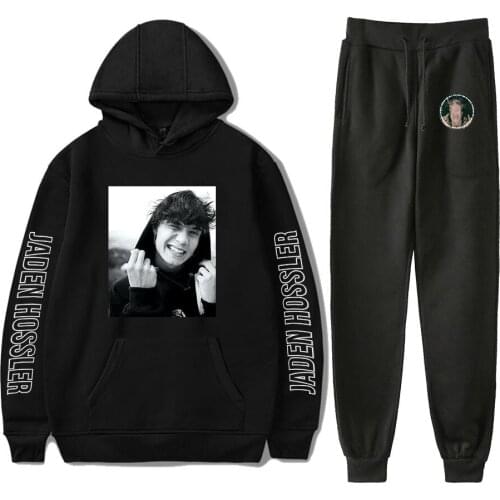 Jaden Hossler Hoodies Sweatshirt+Sweatpants Suits Men Hoodies+Jogger Pants Women Casual Hoodie Jaden Hossler Sportswear Oversize