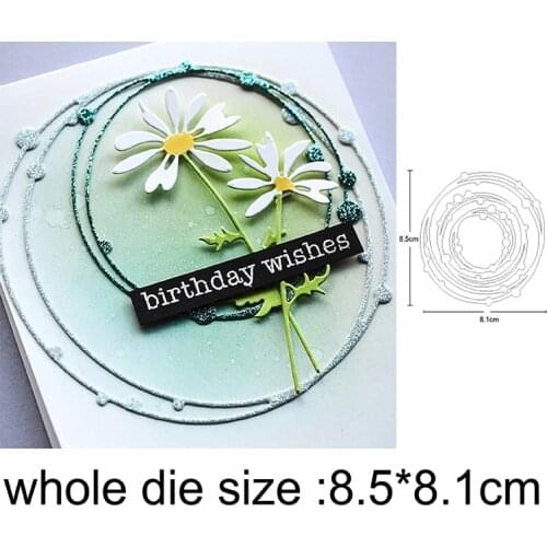 Craft metal cutting dies cut die mold Christmas Circle Frame Scrapbooking paper card craft knife mould blade punch stencils dies