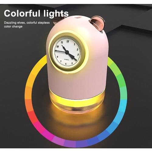 Quartz Watches Air Humidifier Cute Bear With Colorful Lamp Household Ultrasonic Aroma Essential Oil Diffuser USB Humidifier