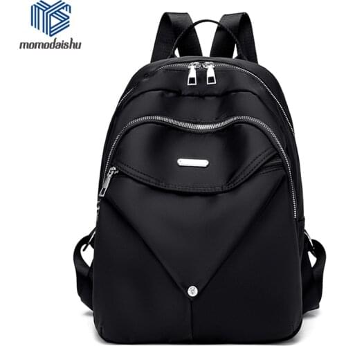 Backpack Women New Waterproof Nylon Backpack Zipper School Bags For Teenagers Fashion Pack Womens High Quality Daypack