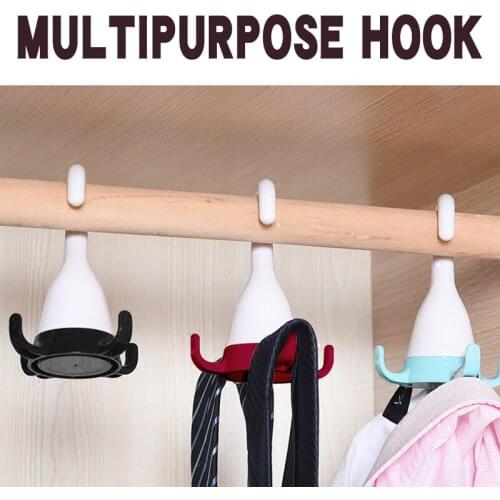Magical Storage Hangers ABS Belt Hanger One for four Hooks High Quality Rotating Tie Holder Rack Hanger Organizer Space Save
