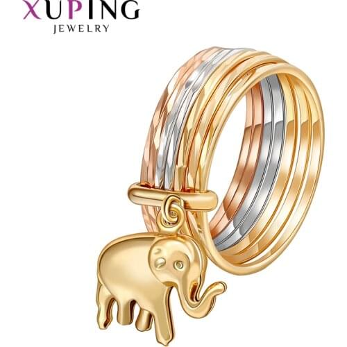 Xuping Jewelry Exquisite Elephant Pattern Multicolor Ring for Women Gift 15736/10046