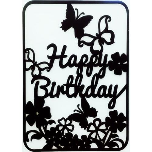 YLEF128 Birthday Plastic Embossing Folder For Scrapbook Stencils DIY Photo Album Cards Making Decoration Scrapbooking Tools New