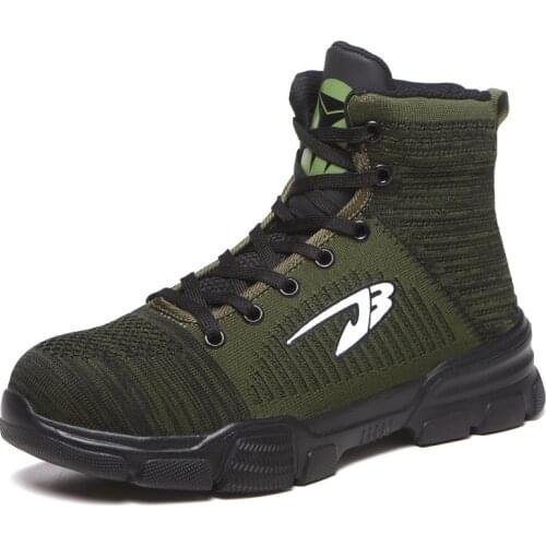 Winter Breathable Sports Shoes Pure Cotton Mens Safety Work Shoelaces Steel Toe Cap Puncture-proof Boots Indestructible Shoes