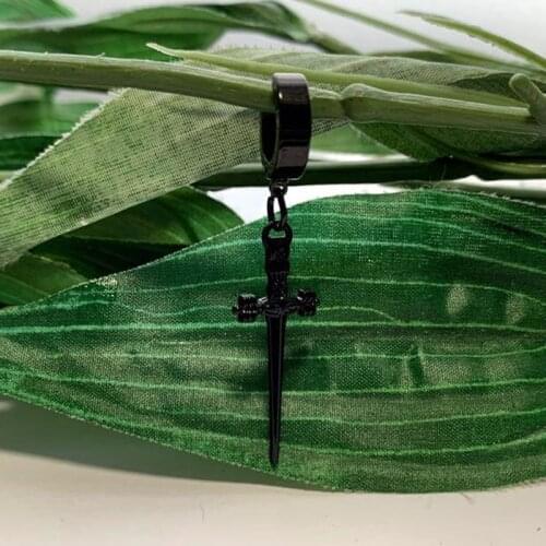 Cuff Clip On Dagger earring, boys dagger dangle Earring, Cuff earrings for boys and girls, Dagger Cuff Clip on Earring