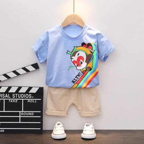 2020 Baby Clothes Suit Children Fashion Boy Girls Cartoon T Shirt Shorts 2Pcs/sets Toddler Casual Clothing Kids Tracksuit sets