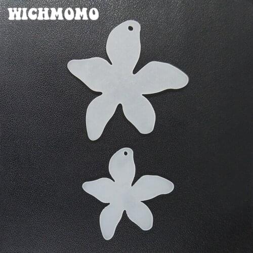 2019 New 39*42mm and 30*32mm Acetic Acid Resin Frosted Flowers Charms Pendant for DIY Necklace Earring Jewelry Accessories