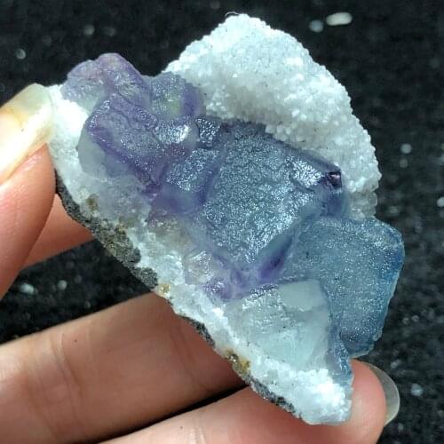 40.6g natural blue-green fluorite mineral ring vein healing teaching specimen stone decoration collection ornaments