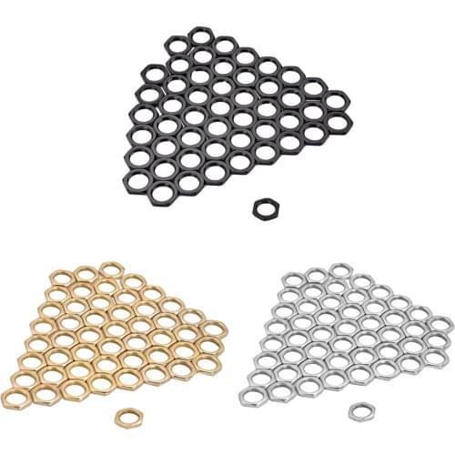 50 Pieces Guitar Bass Jack Socket Nut Thin Nut 8mm Diameter for Guitar Parts Accessories