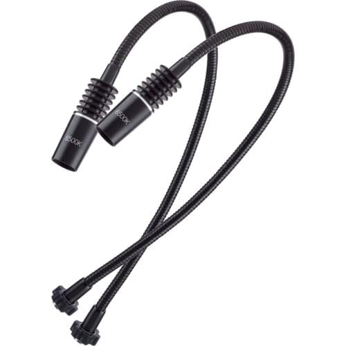 AmScope Pair of 6500K Gooseneck Lamps for LED-6W and LED-312W Illuminators FB-6WX2