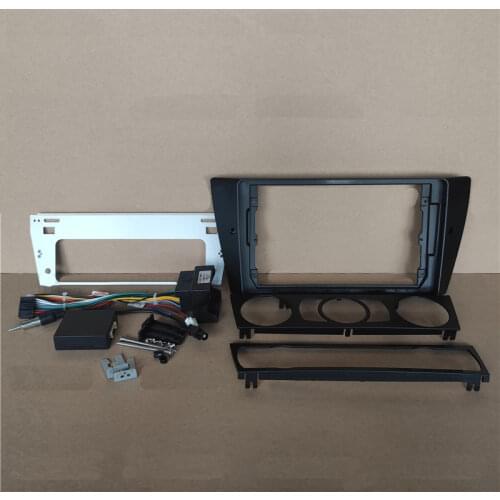 Car Fascia Navigation Fascias Dash Frame Kit For 9" Android Multimedia Player For 3 Series E90 E91 E92 E93 2005 2006 2007 ~ 2012