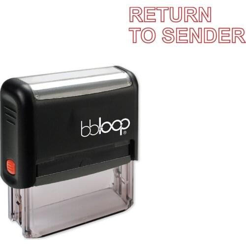 Bbloop Return w/outline border Style Font and Design Self-Ink