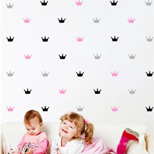 Nordic Style Crown Children Room Decoration Sticker Vinyl Self Adhesive Removable Wall Sticker