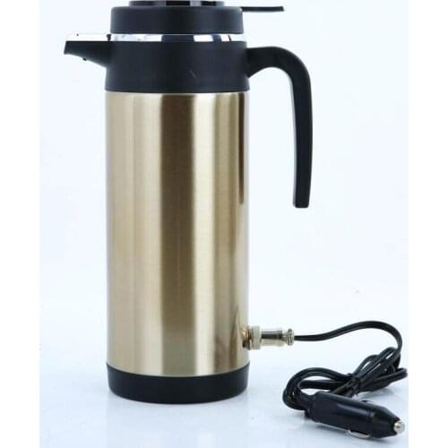 12V/24V Vehicle Hot Water Boiling Electric Kettle Travel Truck Thermal Insulation Heating Cup Car Teapot Boiler Bottle 1.2L