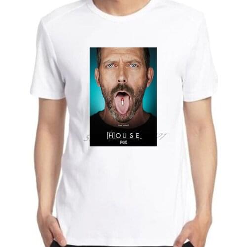 HOUSE EVERYBODY LIES FEEL BETTER TV SERIES Print graphic Oversized T Shirt Short Sleeve Shirt Tees Tops Harajuku Men clothing