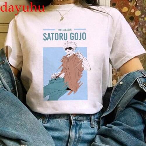 Jujutsu Kaisen Shirt Men/women Gojo Satoru Yuji Itadori Top Print Japanese Kawaii T Shirt Top Tees Unisex Couple Tshirt Male