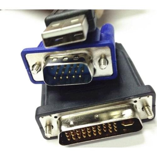 High quality projector cable 35 pin dvi to vga usb cable with magnetic 1.8 meters