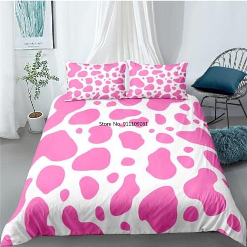 2/3pcs Home Textiles Milk Cow Spots Bedding Sets 3D Print Duvet Cover Set Colorful Bed Comforter Cover Twin Queen King Size