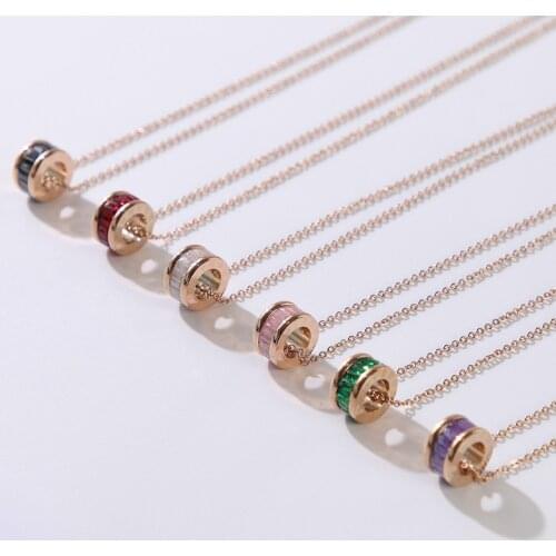 Korean necklace titanium steel necklace slim chain womens necklace birthday gift Valentines Day gift chain necklace