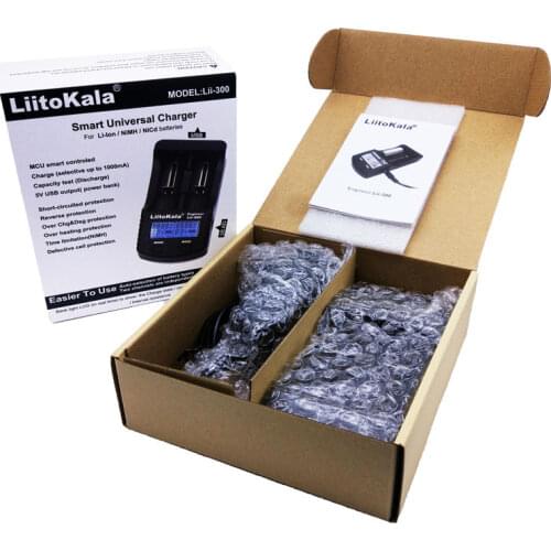 Liitokala lii300 LCD 3.7 v 18650 26650 16340 10440 18500 Cylindrical Lithium Batteries, such as 1.2V AA AAA NiMH Battery Charger