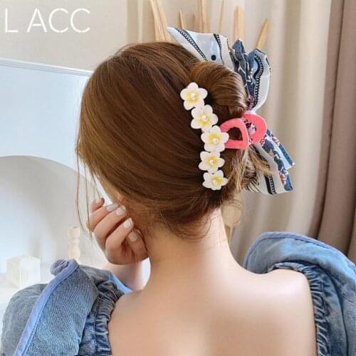 Small flower big bow clip in Dongdaemun, Korea hair clips for women hair accessories