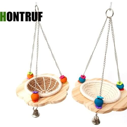 Small Pet Hamster Cavia porcellus Swing Parrot Bird Nest Parrot Toy Hanging Pet Nest Hand-woven Birds nest Warm Nest Bird Toy