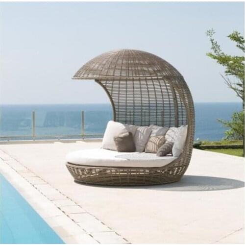 New arrival patio wicker outdoor beach lounge chair furniture