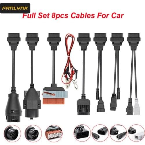OBD2 Full set 8 Car OBD Connector Extension Cable OBD Car Diagnostic Scanner Interface Auto Tool
