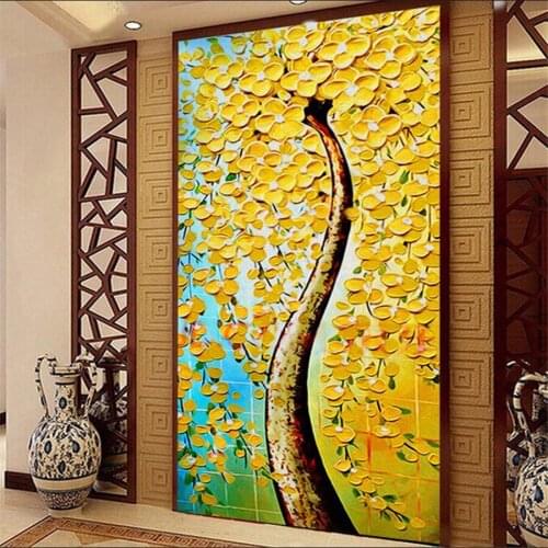 Wellyu Custom photo wallpaper 3d обои large frescoe living room entrance bonu tree background wall decoration painting wallpaper