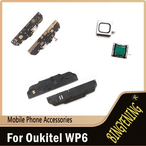New Original For Oukitel WP6 Loudspeaker Buzzer Ringer USB Charger Board For Oukitel WP6 Replacement Parts Receiver Earpiece