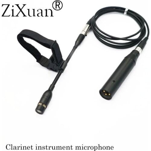 Pro Clarinet Musical Instrument Microphone with XLR Big 3Pin Phantom Power Adapter 1.5M/3M Extension Cable