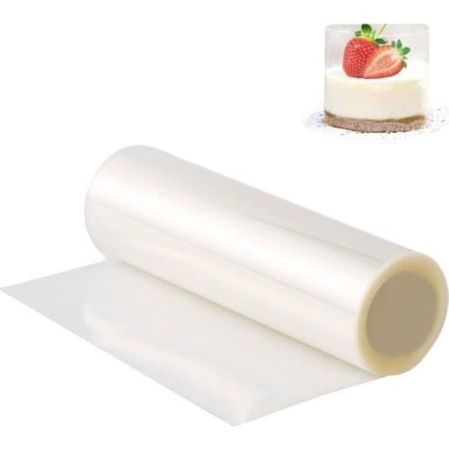 Mousse Cake Transparent Dessert Surrounding The Hard Decorative Foil Bound Food Film Around The Edges Cake OPP Plastic Band