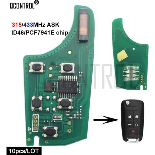 QCONTROL Car Control Remote Key Fob Electronic Circuit Board for Chevrolet Malibu Cruze Aveo Spark Sail 5Buttons Control Alarm