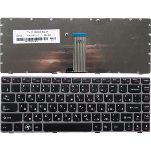 YALUZU New russian laptop keyboard For Lenovo Z470 AM Z470AT Z470AX Z470K Z470G Z475 Z370 Z370 Z470AM Z470G Z475 Z375 GREY RU