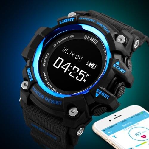 Skmei Multi-functional Digital Sport Watch Bluetooth Smart Watches Heart Rate Pedometer Monitor Calories Counter Fitness Watch