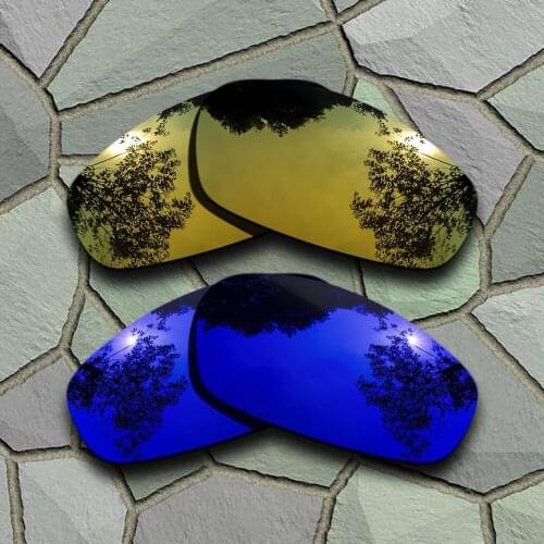 Yellow Golden&Violet Blue Sunglasses Polarized Replacement Lenses for Oakley Split Jacket