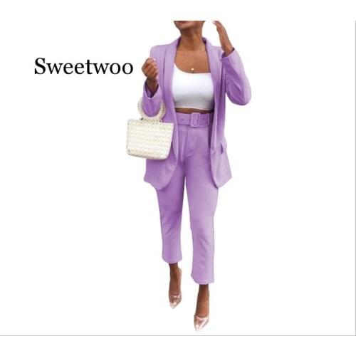 SWEETWOO Women's Trouser Suits Two