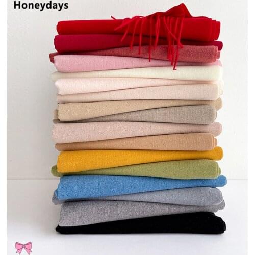 High Quality Solid Color Winter Women Scarf Bufandas Invierno Mujer Instant Hijab Soft Neckerchief Blanket Female Tassels Shawls