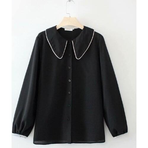 Plus Size Womens Cotton Blouse Long Sleeve Oversized Tops Officewear Shirts womens tops and blouses