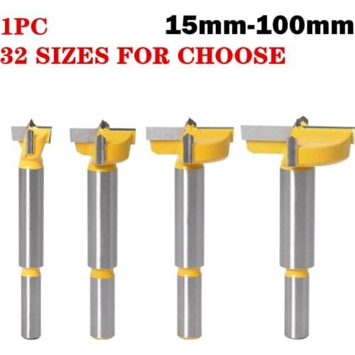1pc 15-100mm Lengthen Auger Drill Bits Wood Hole Saw Forstner Bit Woodworking Opener Wooden Cutter for Hinge Window Alloy Lock
