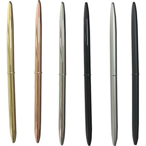 1 Pcs Creative High Quality Slender Stainless Steel Rod Metal Ballpoint Pen Student Gift Stationery Office & School Supplies