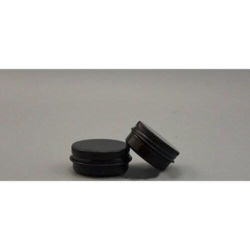 10g 15g Black Aluminum Jar Empty Small Lip Oil Cosmetic Eye Cream Bottle Refillable Batom Travel Tin Containers F20173296