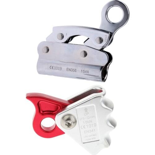 2pcs Mountaineering Rock Climbing Dowhill Rope Grab Protecta Equipment Gear High Streng Rope Grab Clamp Riser Tool 15KN