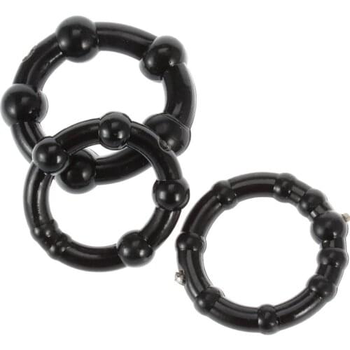 3Pcs/Set Silicone Durable Penis Ring Adult Men Ejaculation Delay Cock Ring Lasting Firmer Longer Erection Cockring Male Sex Toys