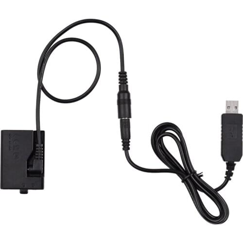 ACK-E10 5V USB Dummy Battery DC Coupler Adapter(Replacement for LP-E10) for Canon EOS Rebel T3/T5/T6/T7/T100