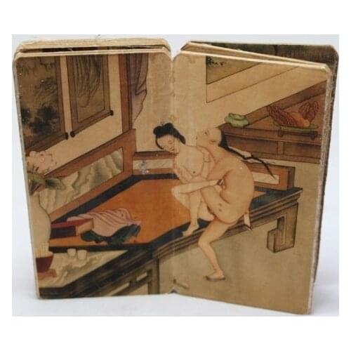 Exquisite Interesting Vintage Chinese Handwork Paper Ancient China People Make Love Album